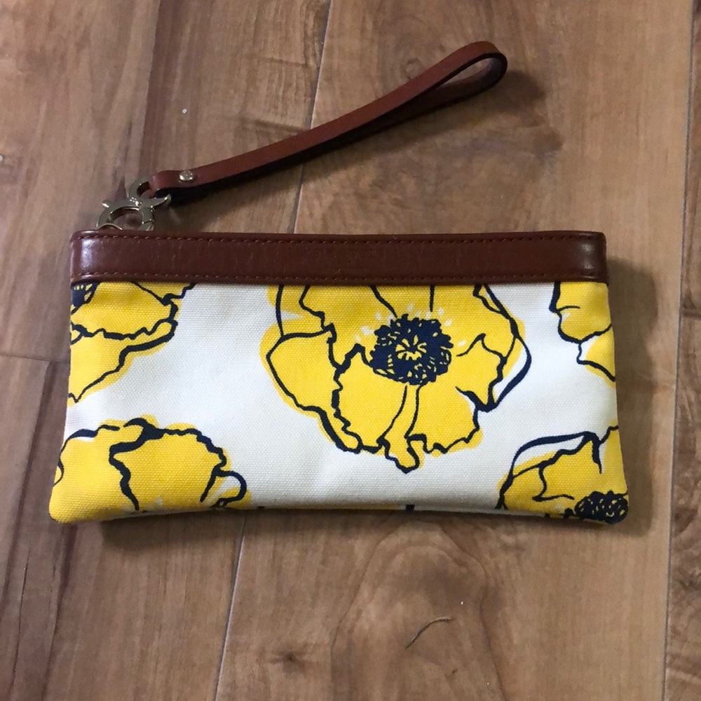 Kate Spade Canvas and Leather Wristlet